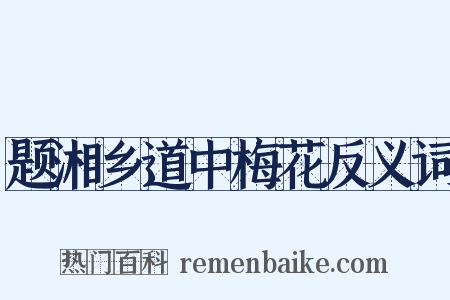 题湘乡道中梅花反义词是什么意思的图片